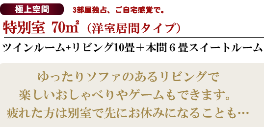 洋室居間タイプ　特別室